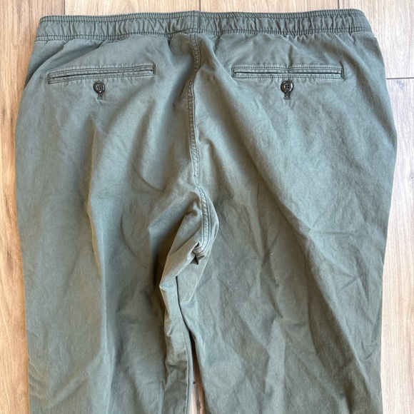 Gap Mens Size Large Olive Green Jogger Chino Pants 100% Cotton Preppy - Picture 8 of 9